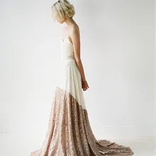 Разделение совместных длинная юбка невесты линия шифон и блестками индивидуальный заказ high end Для женщин юбка Формальные леди юбка макси