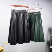 Распродажа, длинная юбка,, плиссированная юбка с высокой талией, осенне-зимняя новая юбка средней длины в стиле ретро, Женская юбка в стиле ретро