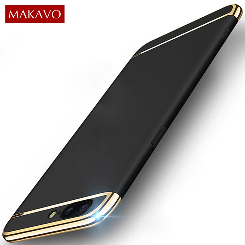 MAKAVO Cover For Oneplus 5 Case 3in1 Luxury Plating Matte Hard Back