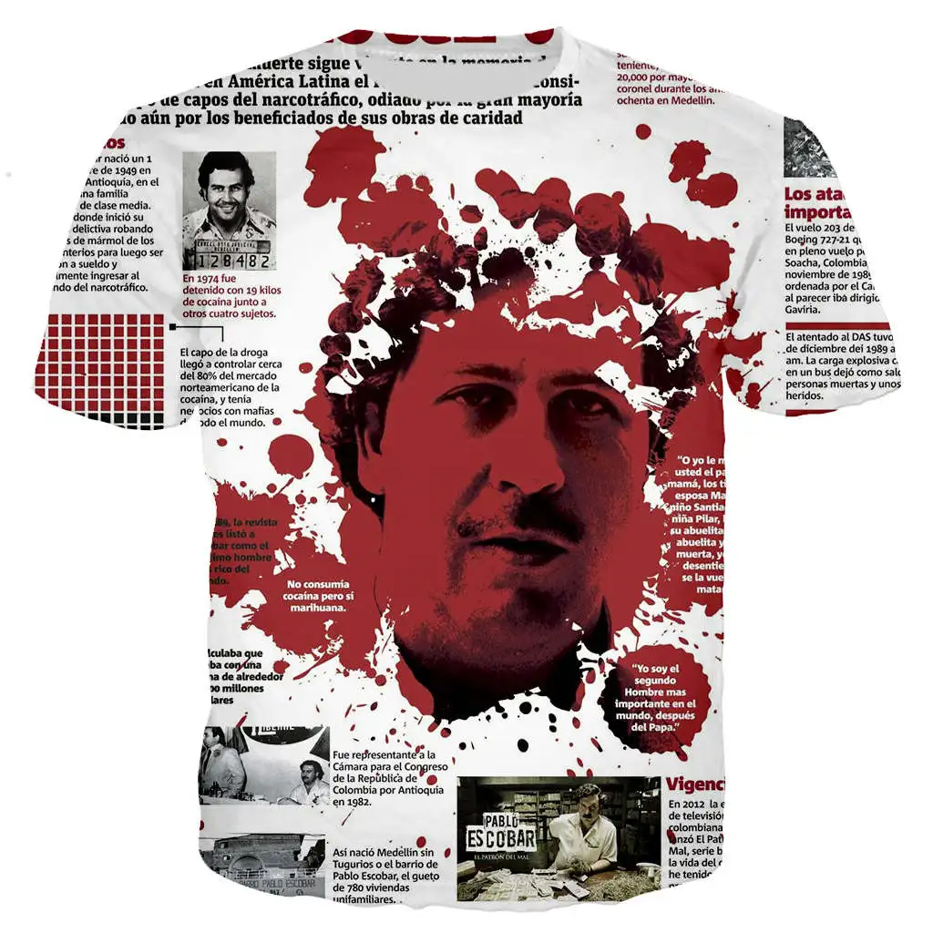 

New arrive Classic pablo escobar 3D print fashion cool hip hop style t shirt /hoodies/ sweatshirts/vest/ summer tops
