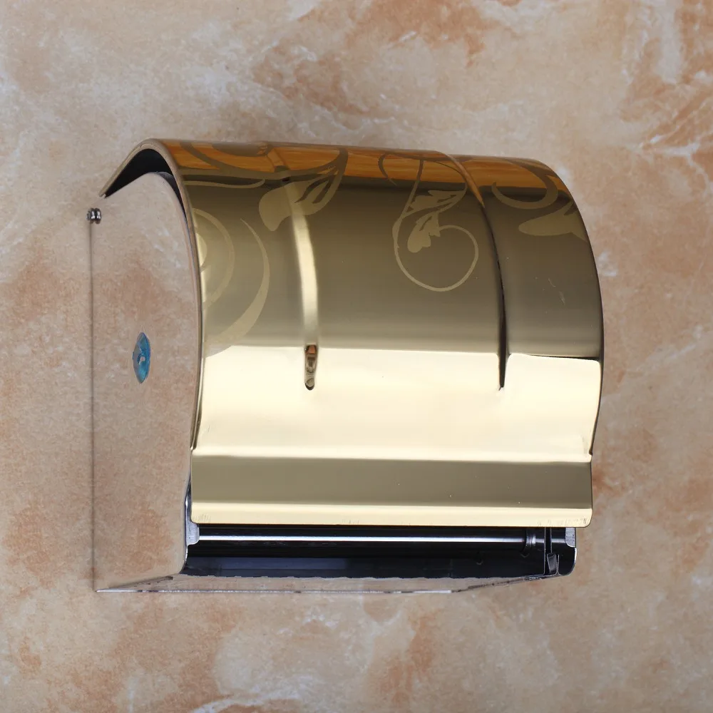 Luxus gold toilettenpapierhalter moderne papierhalter bad accessoires wand für free verschiffenchina mainland
