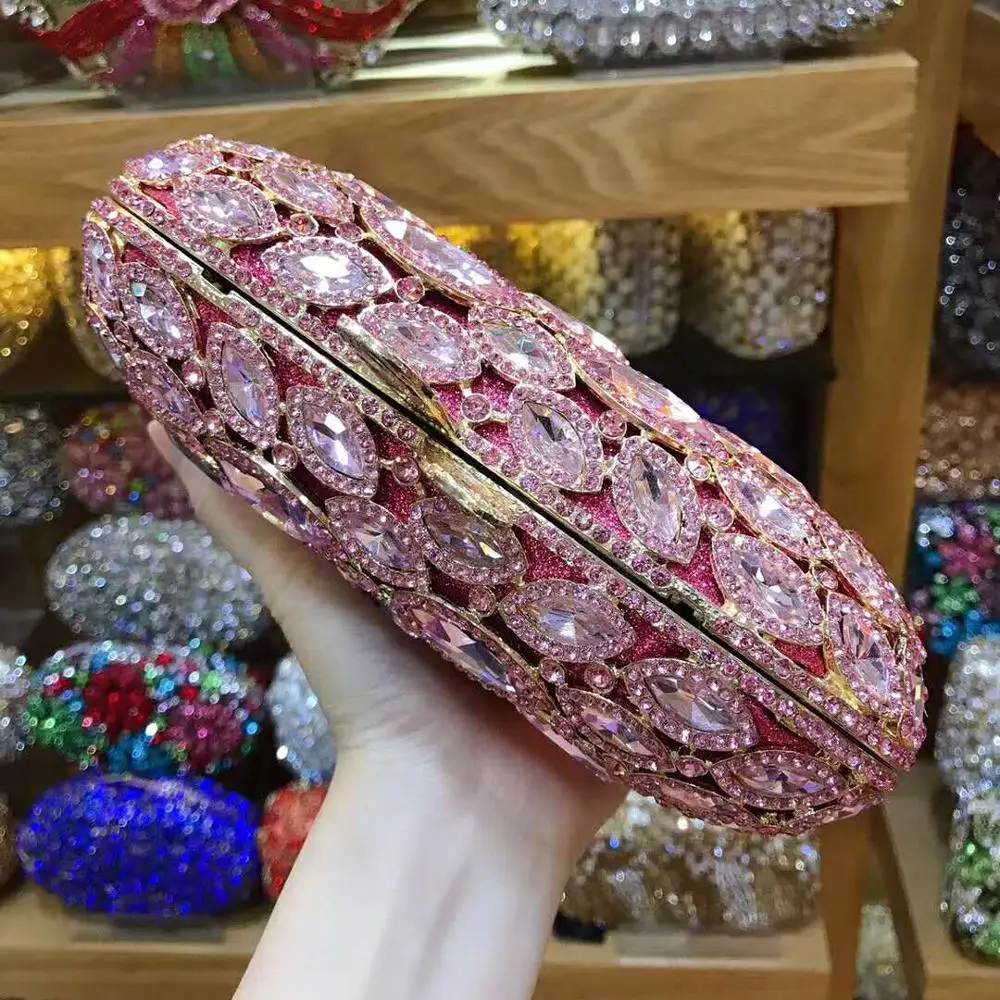 XIYUAN женские вечерние сумки розового/золотого/цвета шампанского с кристаллами