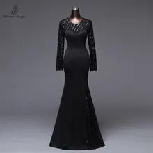 Стихи, песни, длинные рукава, Русалка, вечернее платье, выпускные платья, Формальное вечернее платье, vestido de festa, элегантное винтажное платье longue