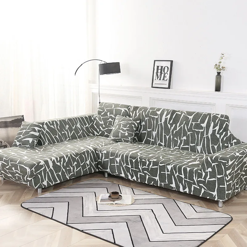 Chaise Longue Sofa Elastic Couch Cover funda cubre sofa Sofa Covers for Living Room(Must Order 2pieces) to fit for Corner Sofa - Цвет: Color16