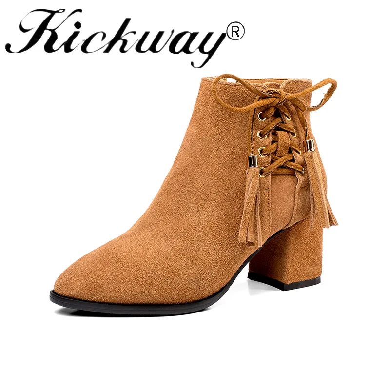 Suede angle boots Kickway botas mujer autumn winte