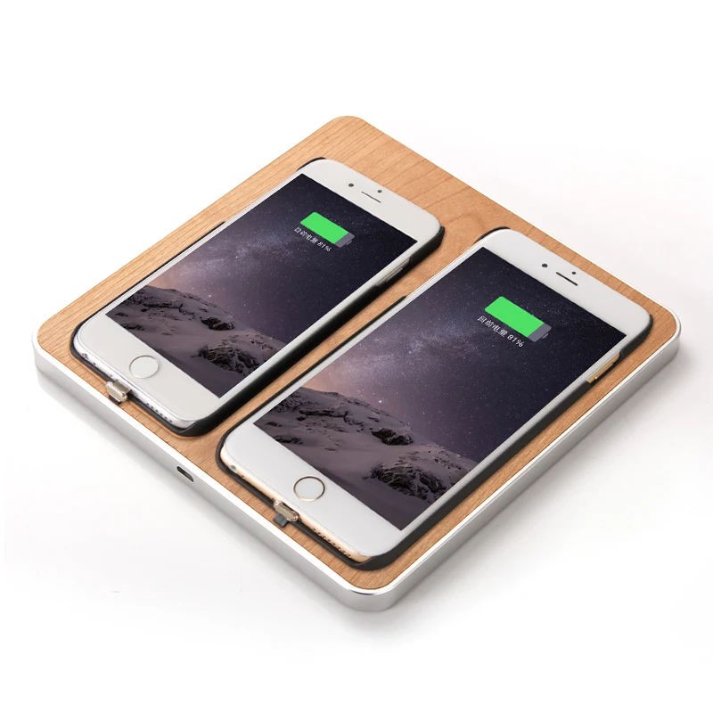 DULCII font b Wireless b font font b Charger b font Universal Wooden 2 Phones Qi