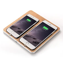 DULCII Wireless Charger Universal Wooden 2 Phones Qi Wireless Charging Pad for iPhone X 8 8 Plus for Samsung Note 8 S8 etc.