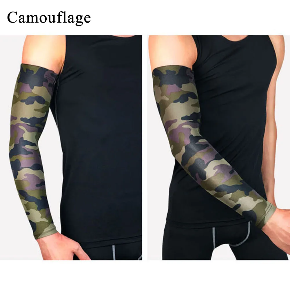 1 шт. эластичные рукава с принтом, защита от ультрафиолетовых лучей, беговые велосипедные рукава, мягкие и удобные противоскользящие