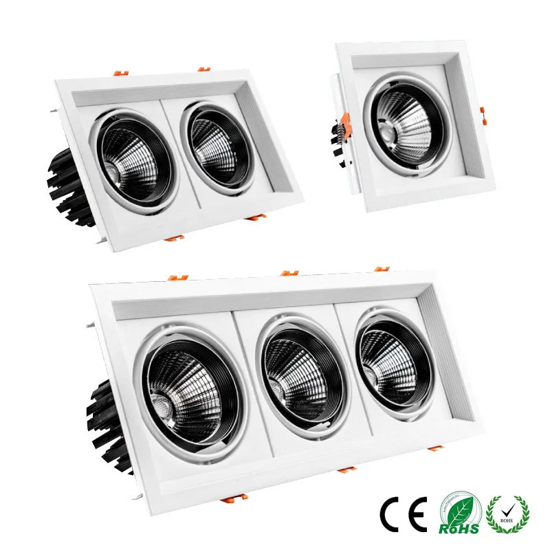 

1pcs Square Dimmable Led COB Ceiling led downlight 10w 20w 30W rotating 110/220V Warm / white surface mounted Indoor Lighting