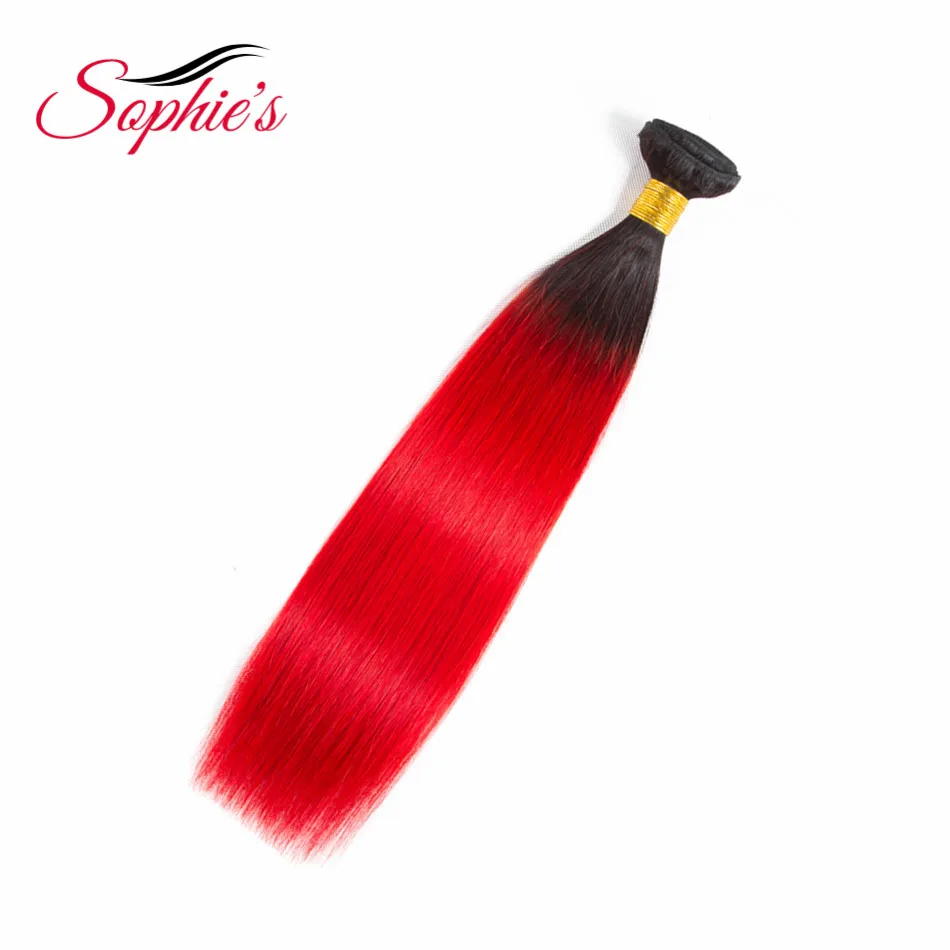 Sophie's Peruvian Human Hair Ombre Hair Bundles T1b/Red Color Straight Hair Bundles 1 Pc Deals Non Remy Hair Extension Sophie's Peruvian Human Hair Ombre Hair Bundles T1b/Red Color Straight Hair Bundles 1 Pc Deals Non Remy Hair Extension