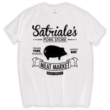 Satriale's Pork Store-Camiseta divertida para hombre, prenda de vestir, con estampado de la mafia y los sopranos, estilo retro vintage
