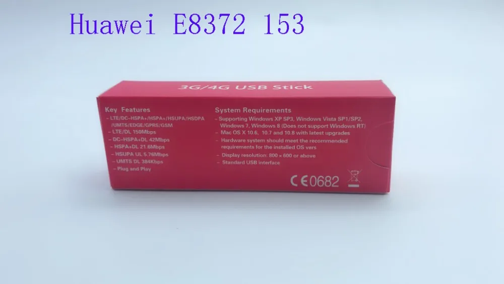 Huawei 1000 шт. разблокированный 150 Мбит/с huawei E8372 E8372h-153 4G LTE Wifi модем dongle(плюс пара антенн), DHL