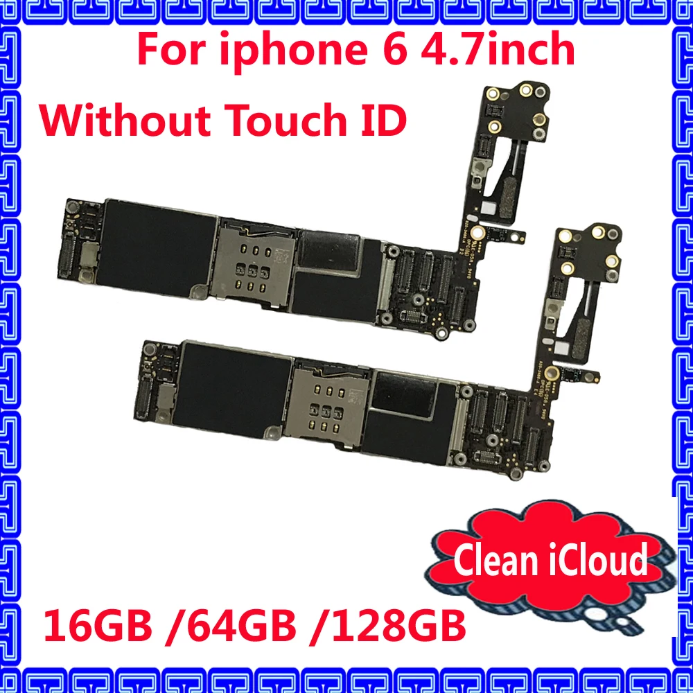 

good tested Original motherboard for iphone 6 without touch ID 16gb 64gb 128gb unlocked mainboard with full chips IOS system