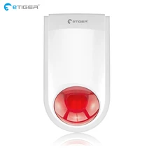 Сигнализация от etiger Siren Беспроводной Открытый Внешняя вспышка светодиодный свет строба сирена для сигнализации Системы злоумышленник вор S4 S3B V2
