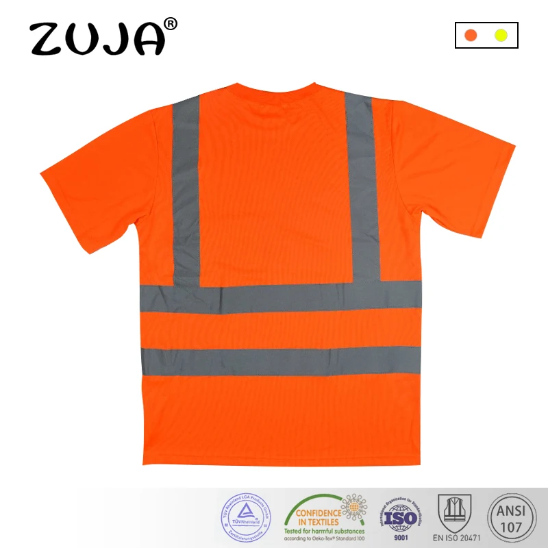 ZUJA High Visibility Safety Work Shirt Breathable Work Clothes Safety Reflective Safety Polo Shirt ZUJA High Visibility Safety Work Shirt Breathable Work Clothes Safety Reflective Safety Polo Shirt
