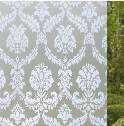 

PVC Self Adhesive Window Film Glass Stickers Decorative Frosted Privacy Colorless White flower width 45/60/75/85*200cm