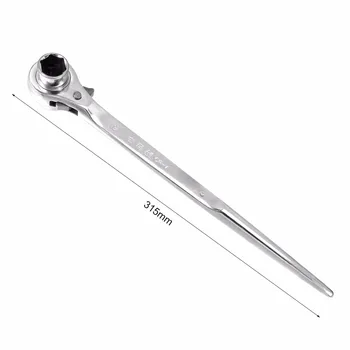 

UXCELL 19x22mm Forging Podger Scaffold Ratcheting Socket Polish Chrome Finish Wrench, CV-r for Hand-Making,Household Maintenance