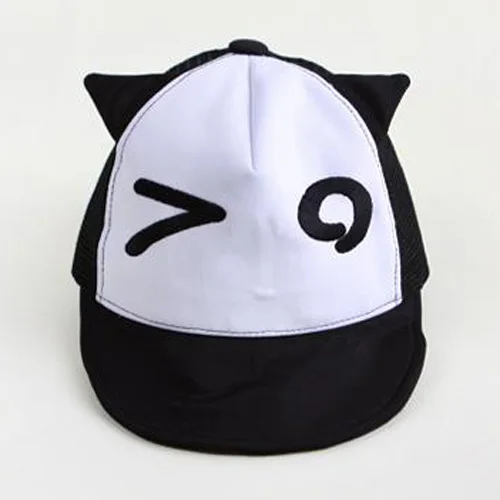 Black Brim Детская кепка для мальчиков и девочек, бейсбольная кепка с ушками глаз, стильные детские сетчатые кепки, регулируемая бейсболка для малышей 5-18 месяцев - Цвет: Black Brim