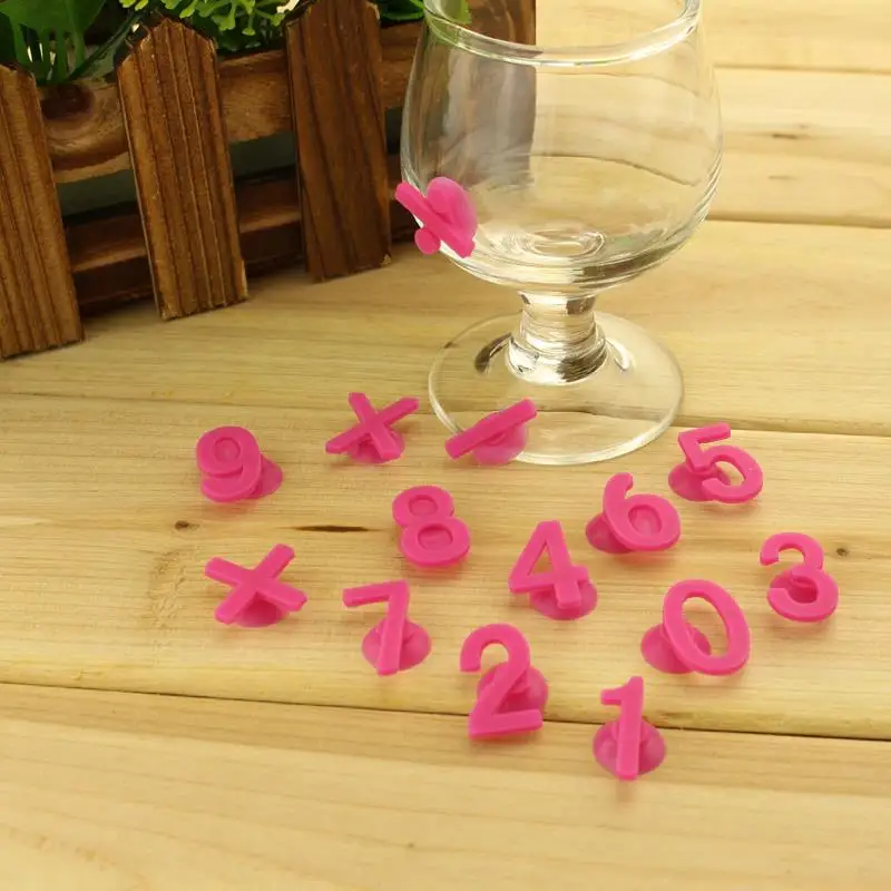 Набор маркеров для напитков набор из 14 стеклянных этикеток с номером на бокалы