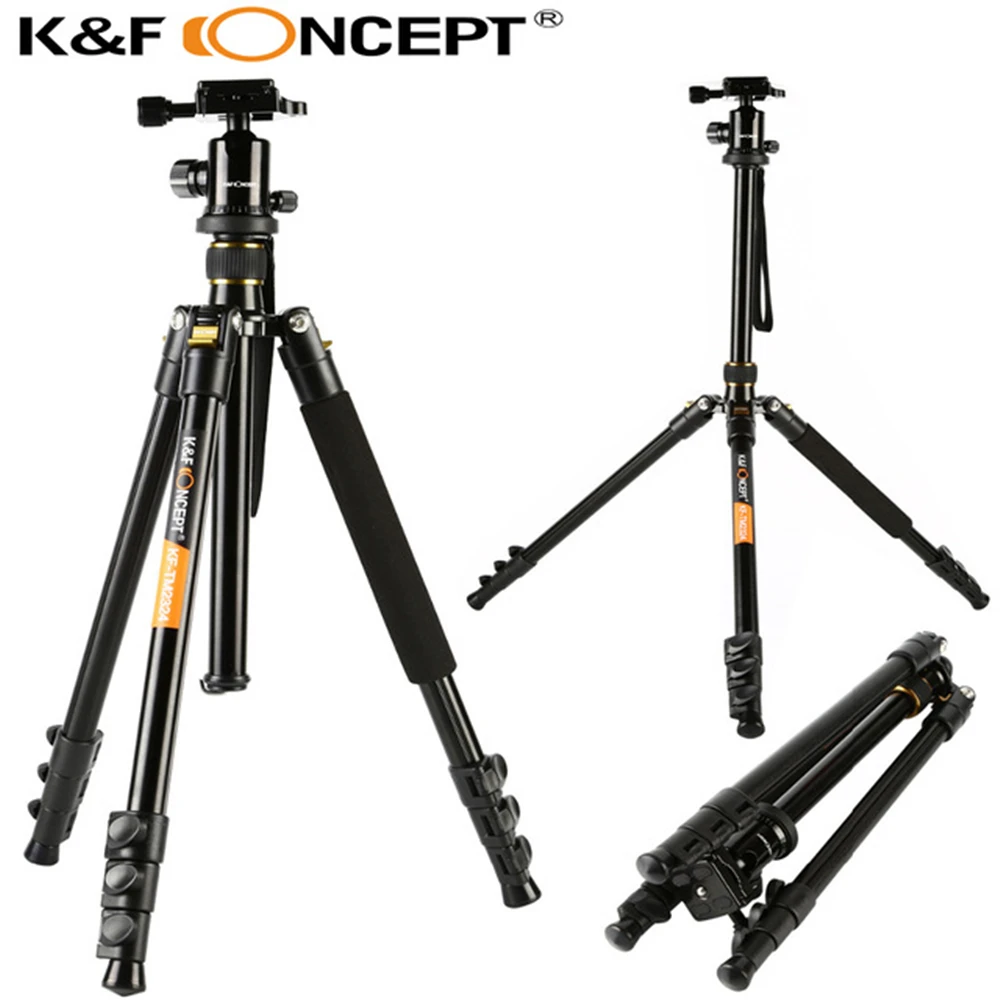 

K&F CONCEPT TM2324 62"Portable Professional DSLR Camera Tripod+360 Degree Ball Head+ 8KG Load Capacity+ 1/4" Quick Release Plate