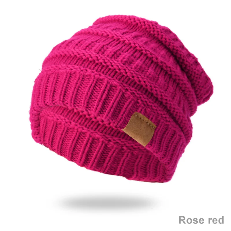 Newly Winter Beanies Cap Outdoor Bonnet Warm Skiing Baggy Hat Soft Knitting Hats VK-ING