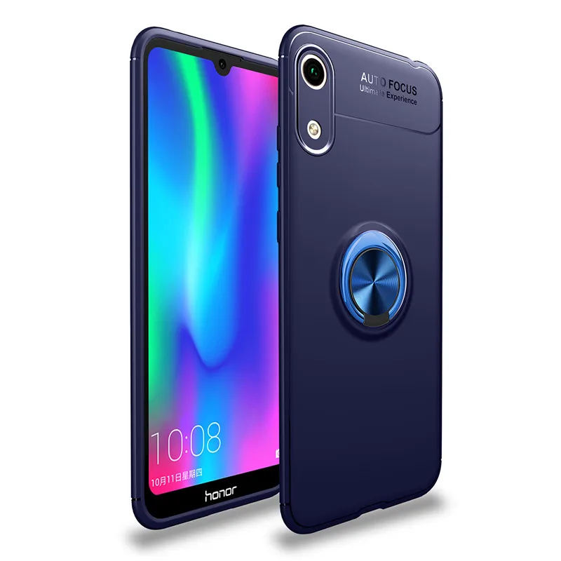 Синий Honor 8A чехол для huawei Honor 8A Автомобильный держатель Стенд держатель с магнитным креплением крышка кольцо держатель бампер задняя крышка подходит для huawei Honor 8a - Цвет: Синий