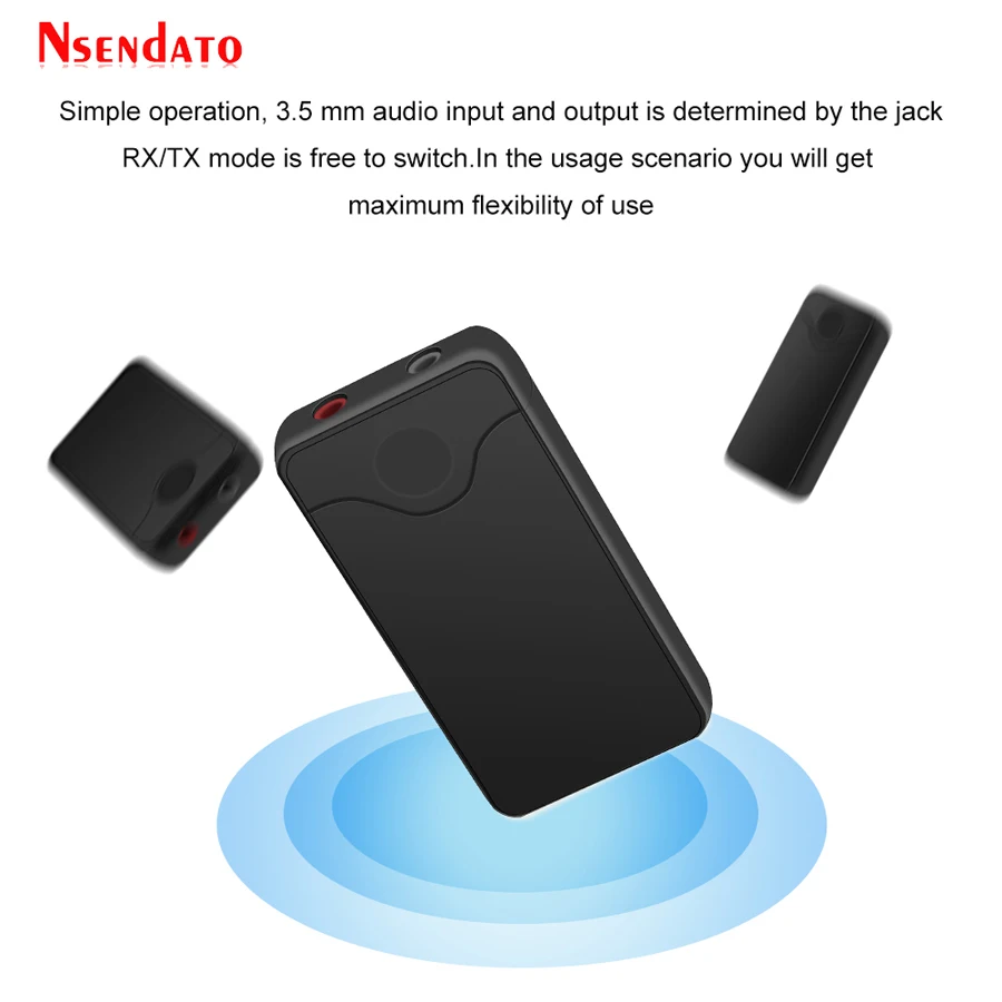 2 in 1 Bluetooth V4 0 Transmitter Receiver 3 5MM Wireless Audio Bluetooth Adapter Support Dual Headphons for TV PC Car MP3 MP4