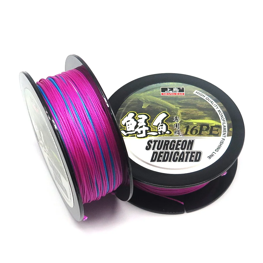 1 piece 16 strands braided fishing line 100M high strength colorful Sturgeon Fishing main