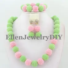 Nueva Boda Joyería Nupcial Conjunto Africano Granos de la Bola de La Boda Perlas Africanas Joyería Conjunto Dubai W13567 Women Manera Libre Del Envío