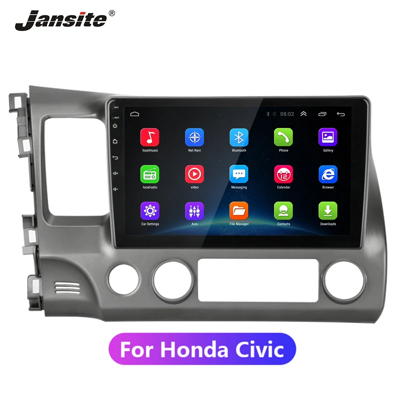 

Jansite 10" Car Radio for Honda Civic 2005-2011 Touch screen Rear View Image Android 8 radio coche players frame 4G Wifi TPMS