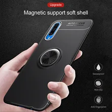 Чехол для телефона для samsung Galaxy A50 A70 чехол роскошный магнитный автомобильный кольцо мягкое силиконовое покрытие Funda для Galaxy A30 A40 A 50 чехол Capa
