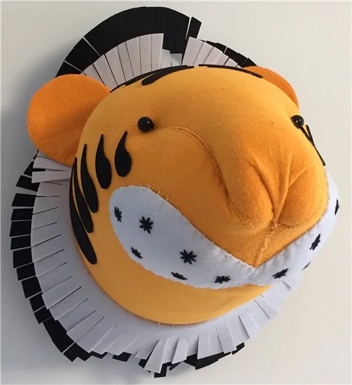 tiger Настенные украшения, животные, медведь, овца, лягушка, собака, кролик, единорог, мягкие фетровые куклы, детские подвесные игрушки для спальни, реквизит для фотосессии - Цвет: tiger