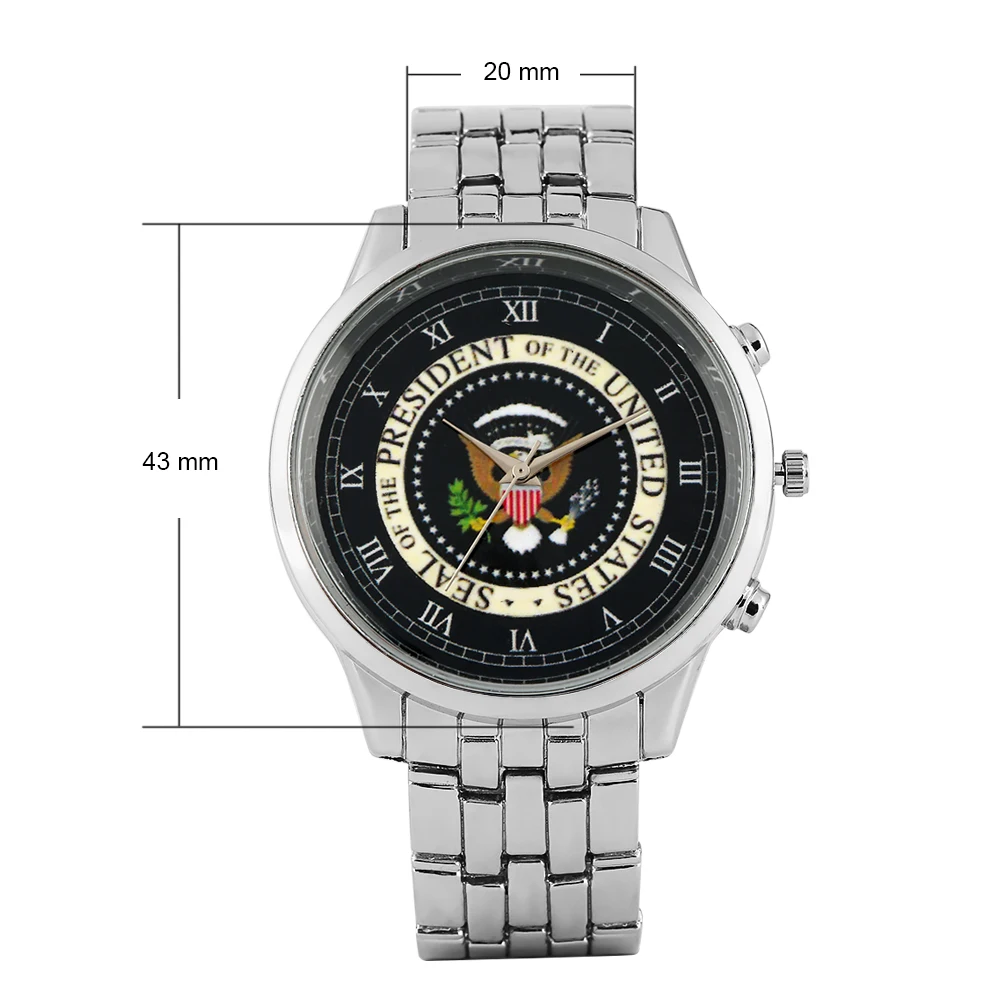 Часы Vogue Seal of The President USA с узором для мужчин премиум часы ремешком из сплава