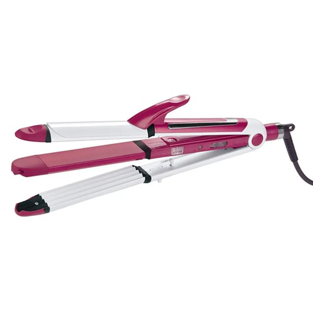 

3 in 1 Electric Tourmaline Ceramic Steam Hair Straightener Flat Iron Hair Curler Curling Iron Hair Styling Tools New