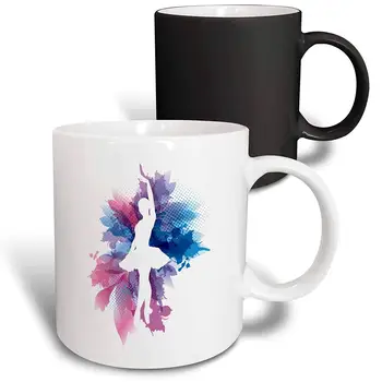 

Ballet In Grey Mug, 11 oz, Black/White