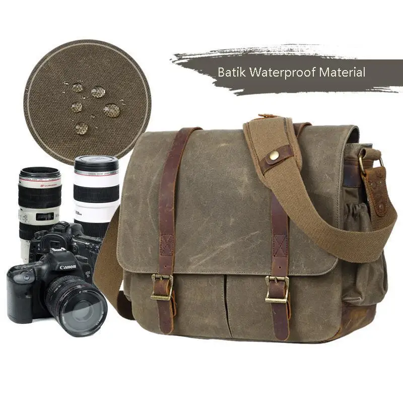 Холщовая Сумка на ремне для DSLR SLR камеры с футляром фото объектива Повседневная