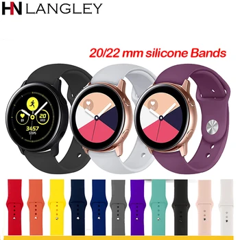 

100PCS 20mm 22mm Replacement Sports Soft Silicone Watch Band Wrist Strap for Samsung Galaxy Watch Active SM-R500