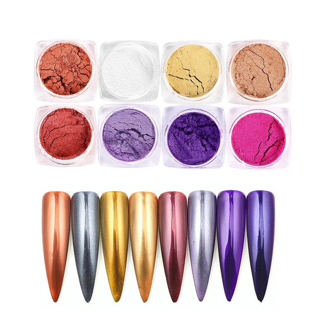 1PC Gold Mirror Nails Glitter Powder Chrome Pigment Shimmer Dust Manicure Nail Art Decoration DIY Art Tips Women Beauty