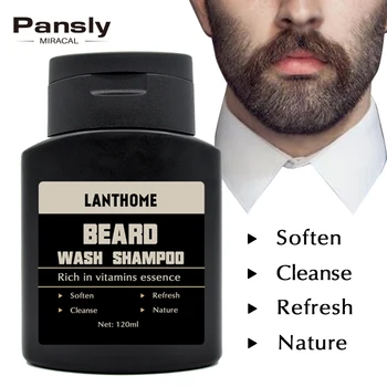 

Beard Clean Essential Shampoo Oil Cream for Men Soft Cleanse Refresh Nature Grooming Shining Cleanser Care