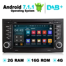2G Ram Android 7.1 sistema de navegación del GPS del coche reproductor de DVD auto Radios audio video Stereo multimedia para Audi A4 apoyo dvb-t obd2 DAB +