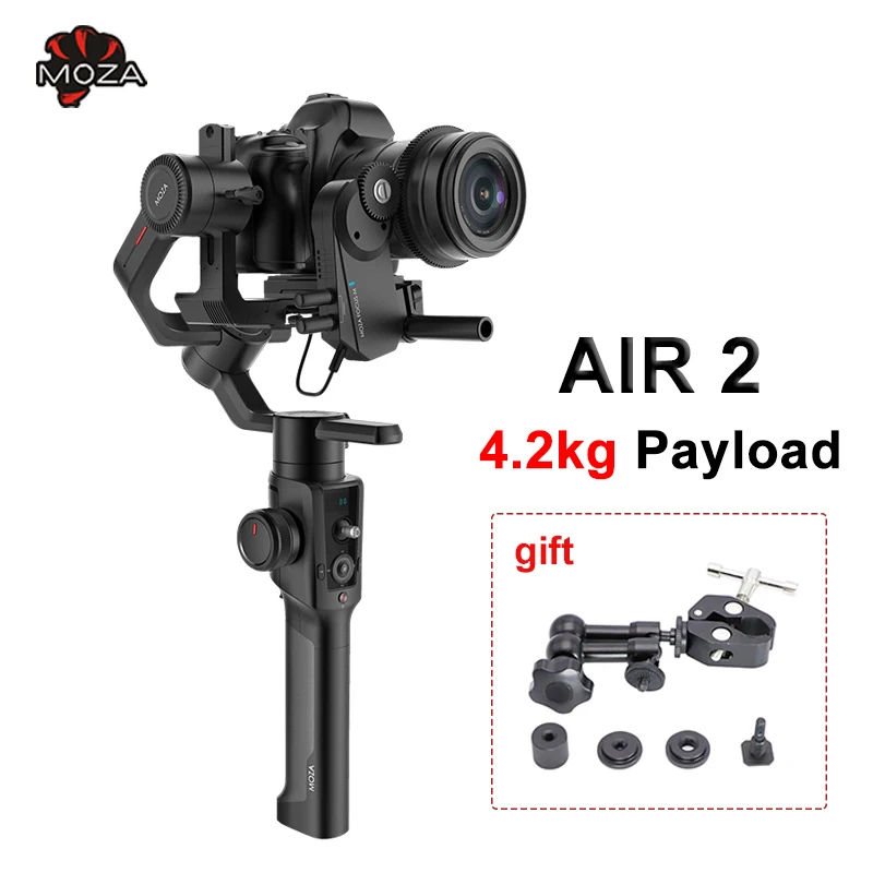US $599.00 Moza Air 2 3 Axis Handheld Gimbal Stabilizer 42kg Payload For SONY NIKON CANON Panasonic DSLR Camera VS AK4000 Crane 3