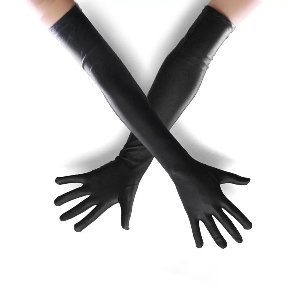 

New Fashion Women Ladies Soft Stretchy Long Sleeve Black Finger Elbow Gloves Eveing Party Opera Formal Gloves Fancy