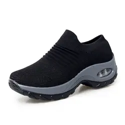 Дышащая легкая женская обувь для бега, уличная прогулочная обувь, женская спортивная обувь для бега, Нескользящие кроссовки, большие