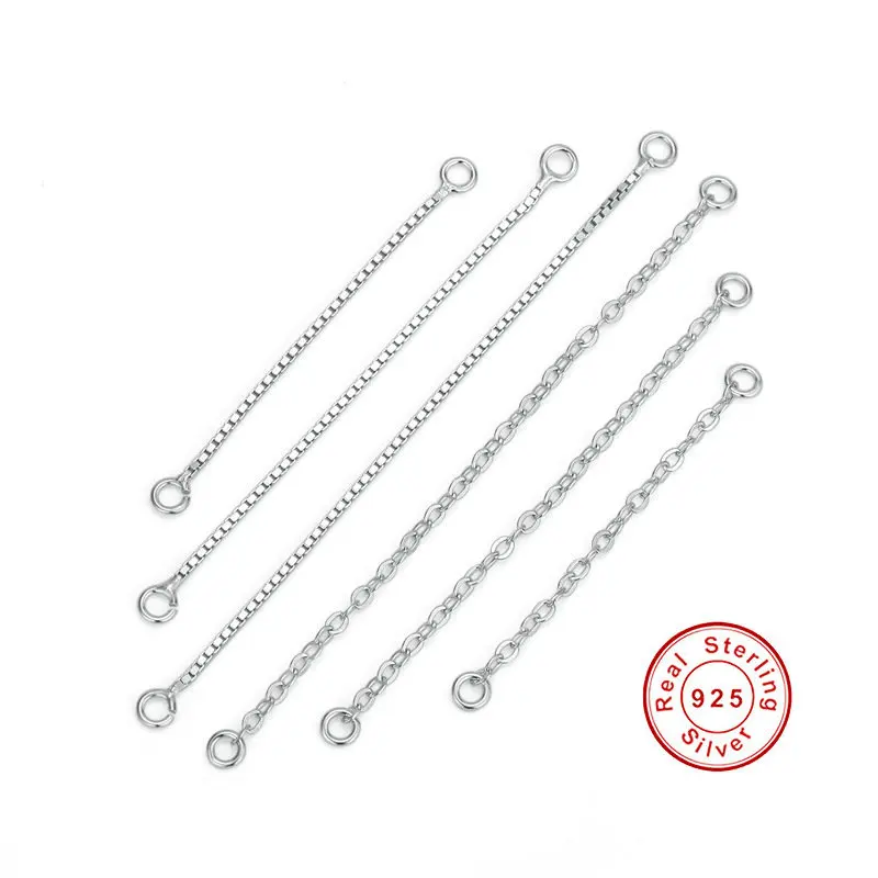 

Platinum Gold Color 925 Sterling Silver Earring Chains for Diy Drop Earrings Fine Jewelry Findings