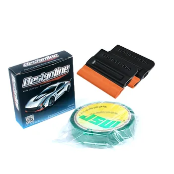 

1/8"/3.5mm 50m Wide Design Line Knifeless Tape Cutting Tape Wrap Film Car Wrapping + Pro Tint Bondo Squeegee Suede Edge