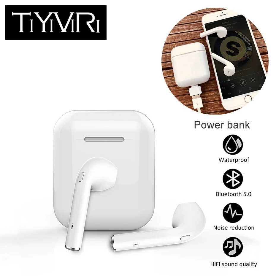 

True Wireless Earbuds Stereo Bluetooth Earphones With Charging Box And Ear Hooks Earphone Headphones For Huawei Xiaomi Phone