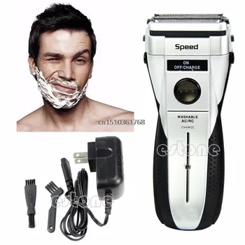

Rechargeable Cordless Electric Razor Facial Shaver Double Edge Foil Trimmer #Y05# #C05#