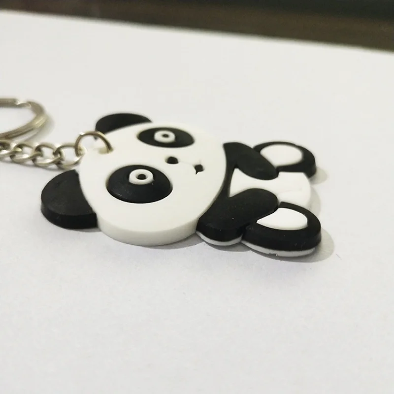 1 шт. милый мультфильм панда брелок с подвеской для сумки силиконовые животные панда сумочка брелок цепочка для ключей для женщин лучший друг подарок