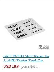 LESU логотип наклейка для 1/14 Tmy R620 DIY RC трактор Sca грузовик K019-2 TH04823