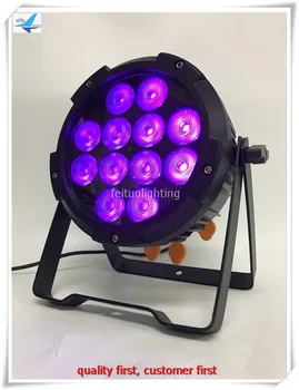 

6/lot charged flight case waterproof 12x12w rgbwa uv 6 in 1 wifi smart led par 64 with battery